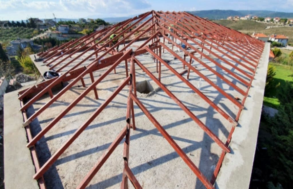 nazilli çelik oturtma çatı