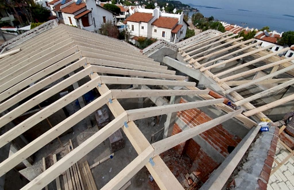 yenişakran ahşap karkas çatı